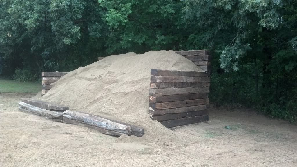 Railroad Ties Backstop for my new shooting range(w/pictures)